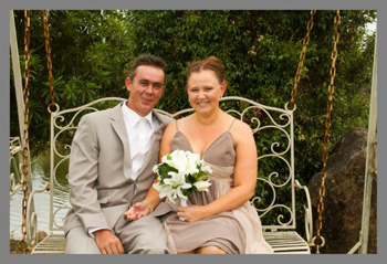 Kylie Kristian were married by Marry Me Marilyn Verschuure at Eagle Heights Mountain Resort on Mt Tamborine
